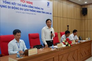 Phó Chủ tịch UBND tỉnh Long An Phạm Tấn Hòa phát biểu tại Hội nghị.