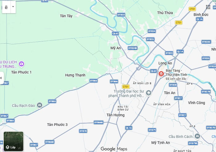 Vị trí Bảo tàng Long An