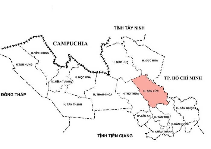 Vị trí Vườn Khóm Bến Lức